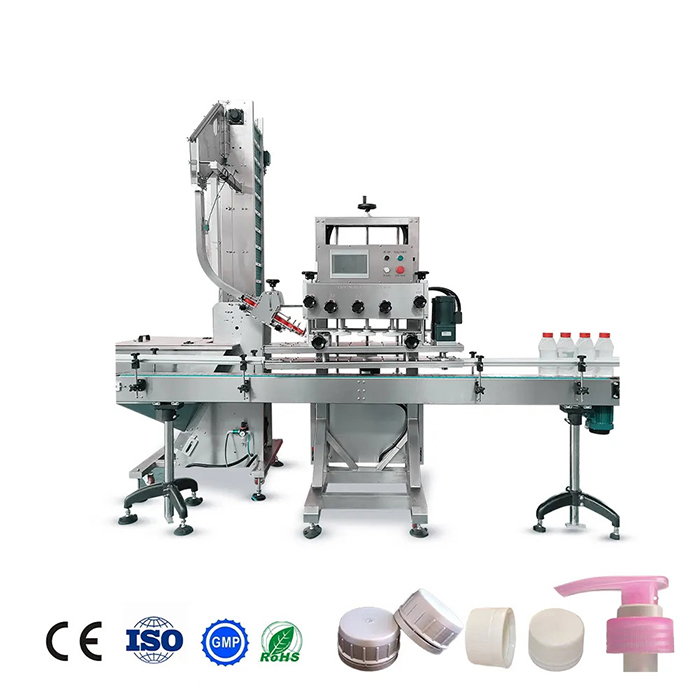 Teljesen automatikus üvegpalack-lezáró gép samponhoz