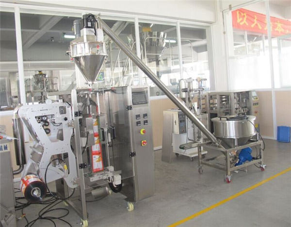 Emelő por és automatikus porzsák kitöltő gép